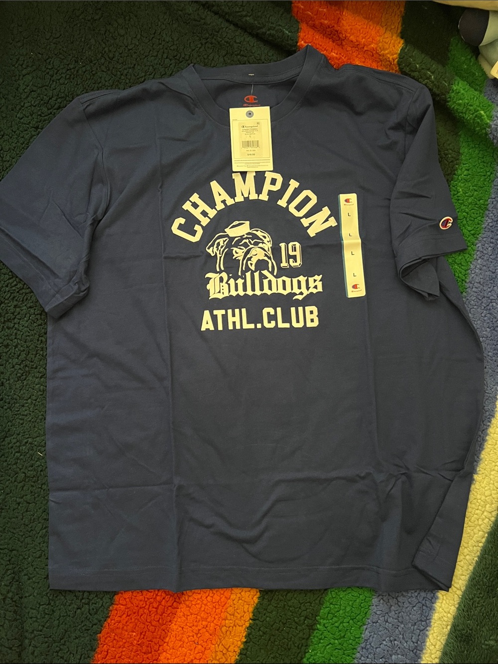 Champion Navy Short-Sleeve Bulldogs Graphic Tee